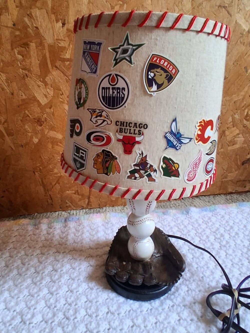 Baseball Desk Lamp (ceramic on bottom)